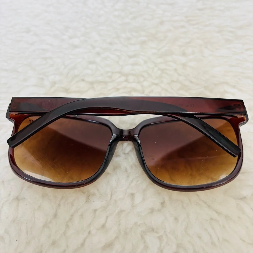 Christian Dior Brown Gradient Women Square Oversized Sunglasses